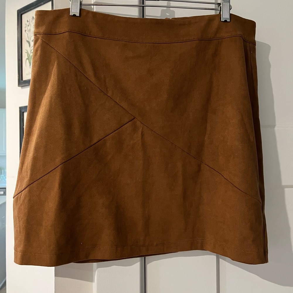 Mangopop Warm Brown Mini Skirt